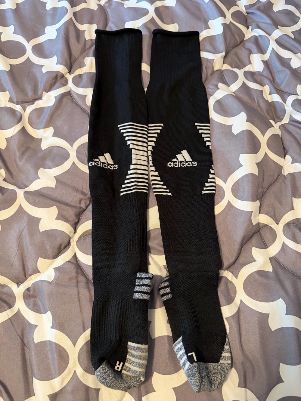 adidas Black & Gray Kids ⚽️ Compression Socks